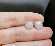 Boucles d'oreilles en quartz rose ~ Bijoux délicats et minimalistes en pierres précieuses