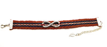 Brazalete Faja Metis ~ 100% Lana de Alpaca con Símbolo de Infinito en Plata