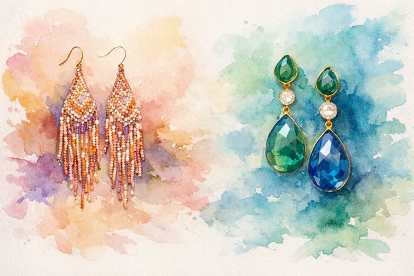 Seed Bead Earrings vs Gemstone Earrings