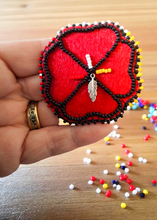 Beaded Poppy Pin: Support Indigenous Youth Scholarships!