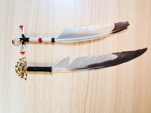 Indigenous Smudge Set: Sage & Unique Beaded Fan