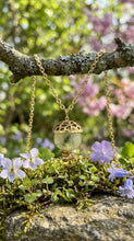 Embrace Nature: Gold &amp; Green Jade Acorn Necklace by@Outfy
