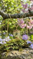 Embrace Nature: Gold &amp; Green Jade Acorn Necklace by@Outfy