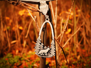Woodland Fox Pendant: Handmade Rustic Necklace