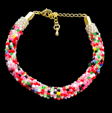 Colorful Adjustable Seed Bead Bracelet - Summer Festival Jewelry, Confetti Sprinkles Design