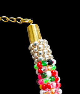 Colorful Adjustable Seed Bead Bracelet - Summer Festival Jewelry, Confetti Sprinkles Design