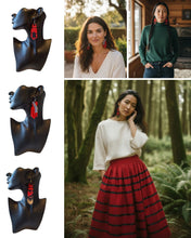 MMIWG Beaded Earrings ~ Handmade Red Dress Fringe in First Nations, Metis and Inuit Style