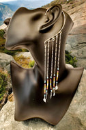 Bohemian Rainbow Silver Ear Cuff: Native American-Inspired Festival Jewelry, No Piercing Required