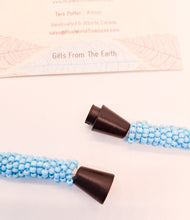 Sea Turtle Totem Beaded Lanyard: Native American Inspired ID Holder in Blue, Copper & Gold