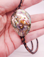 Handcrafted Abalone Shell Bolo Tie: Unique Western Cowboy Lariat Necklace for Men, Rodeo Statement Jewelry