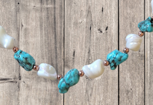 Southwestern Charmed: Handcrafted Turquoise & Pearl Choker
