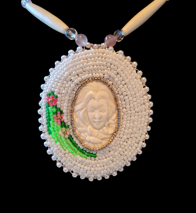 Wear Nature’s Spirit: Handcrafted Gaia Beaded Pendant