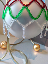 Handmade Beaded Glass Christmas Ornament - 3" Delight