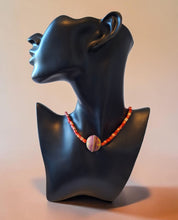 Handmade Red Bone Bead Choker: Unisex Tribal Style