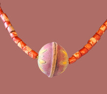 Handmade Red Bone Bead Choker: Unisex Tribal Style