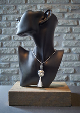 Dark Romance: Stunning Hand-Painted Heart Necklace