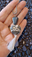 Dark Romance: Stunning Hand-Painted Heart Necklace