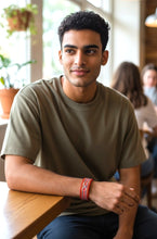 Handcrafted Men's Infinity Cuff: Leather Meets Style