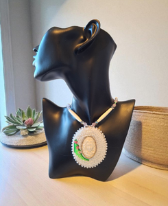 Wear Nature’s Spirit: Handcrafted Gaia Beaded Pendant