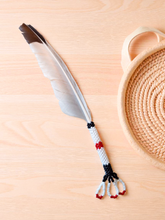 Indigenous Smudge Set: Sage & Unique Beaded Fan
