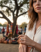 Chic Amethyst Ring: Adjustable & Gold-Plated Treasure