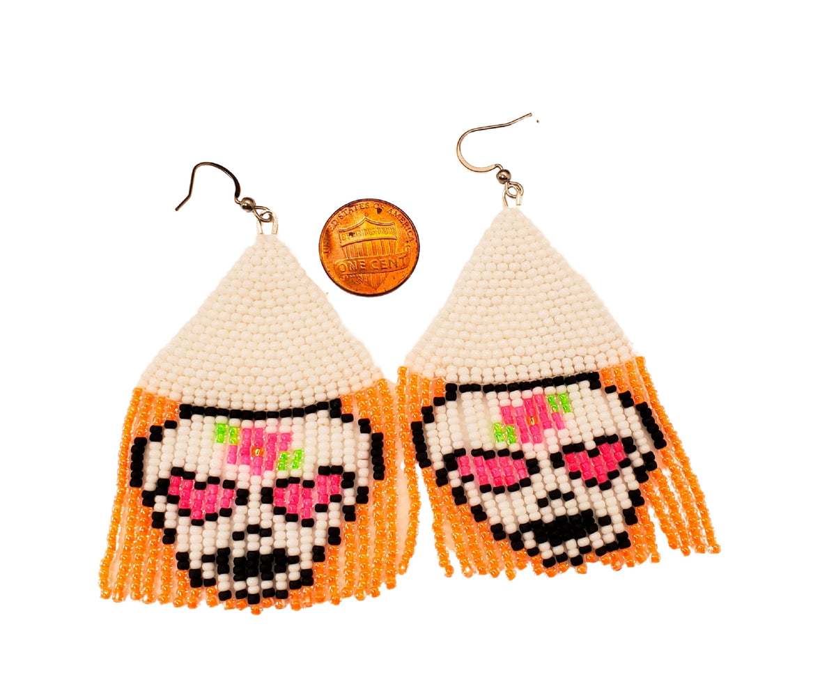 Sugar Skull Earrings Fun Pastel Goth Halloween Earrings Dia De Los