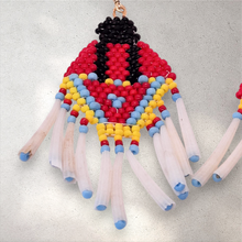 Handcrafted Indigenous Seed Bead Earrings: Fancy Shawl Dancer with Dentalium Fringe - Dangle, Stud, Clip-on