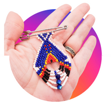 Charming Tipi Beaded Pin – Perfect for Shawls & Kilt!