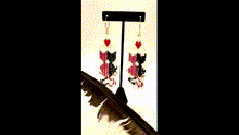 Seed Bead Cat Earrings ~ Quirky Beaded Gold Hoop Earrings ~ Black Cat Aesthetic Earrings ~ Valentine Gift For Her