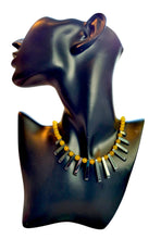 Gemstone Glow: Yellow Jade & Hematite Statement Necklace