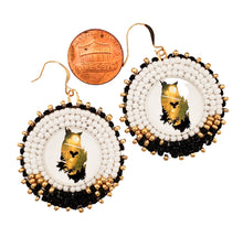 Owl Earrings ~ Handmade Beaded Indigenous Earrings ~ Seed Bead Native Made Earrings ~ Stud, Clip On, or Drop Statement Earrings