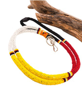 Handmade Native American Medicine Wheel Lanyard with ID Holder - Indigenous Beadwork Gift for Teachers & Nurses