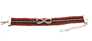 Bracelet Metis Sash ~ 100% laine d'alpaga avec symbole de l'infini en argent