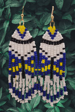 Native American Summer Jewelry ~ Quirky Butterfly Seed Bead Fringe Earrings
