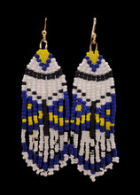 Native American Summer Jewelry ~ Quirky Butterfly Seed Bead Fringe Earrings