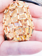 Crystal Cage Basket Necklace ~ Chunky Swarovski Crystal Netted Crystal Necklace for Women