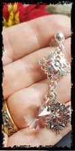 Winter Wedding Earrings ~ Crystal Snowflake Cascade Earrings