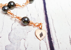 Hematite Bracelet ~ Copper Jewelry Chakra Bracelet with Hematite Stones