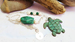 Collar de tortuga ~ Colgante de tortuga marina tótem sagrado ~ Joyería por una causa