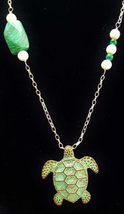 Turtle Necklace ~ Sacred Totem Sea Turtle Pendant ~ Jewelry For A Cause