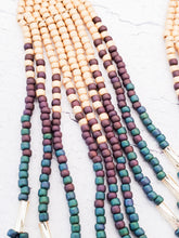 Longues boucles d'oreilles à franges perlées amérindiennes ~ Design "Maïs indien"