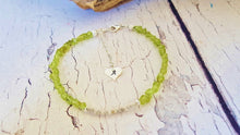 Tennis Bracelet ~ Peridot & Raw Diamond Bracelet ~ Raw Stone Jewelry Handmade for Her ~ Available in Sterling Silver or Gold