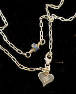 Sapphire & Sterling Silver Necklace ~ Blue Montana Sapphire and Silver Chain Necklace