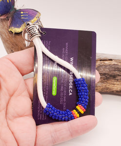 Casino Club Card Holder ~ Slot Machine Gift ~ Native American Beaded Mini Lanyard with Clip to Hold Casino Membership & Points Cards