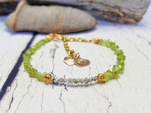 Tennis Bracelet ~ Peridot & Raw Diamond Bracelet ~ Raw Stone Jewelry Handmade for Her ~ Available in Sterling Silver or Gold